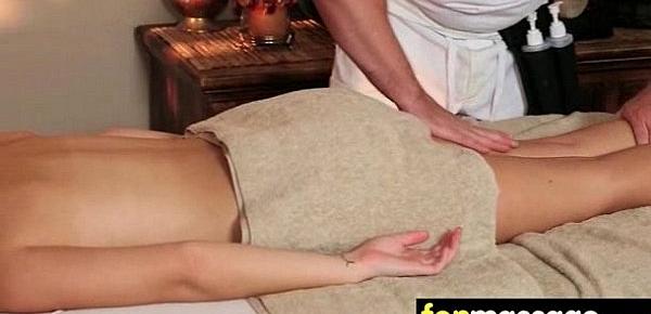  Sexy teen babe sucks and fucks at the massage table 9